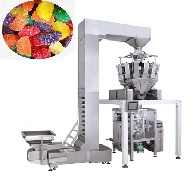 Automatic 1kg ice sugar cotton hard small jelly candy packaging machine gummy sugar candy packaging machine