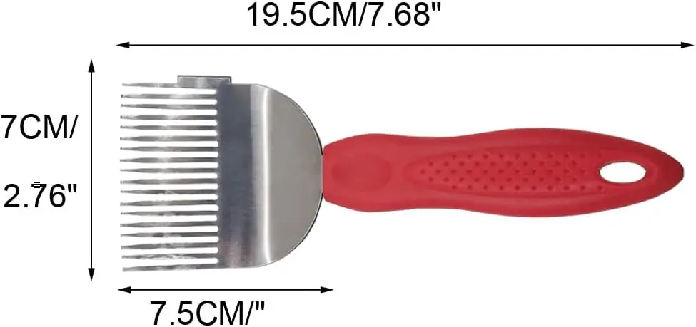 High Quality Uncapping Fork Beehive Beekeeping Equipment Tool 12cm Plastic Handle with 7.5cm Fork (18 Stainless Steel Needles)