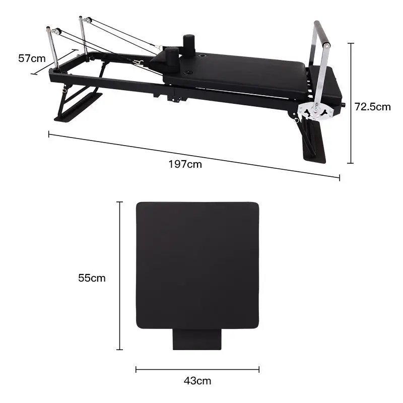Household Pilates Equipment Core Bed Commercial Gym Yoga Bed Track Extended Pilates Reformer Equipment with Foot Pedal