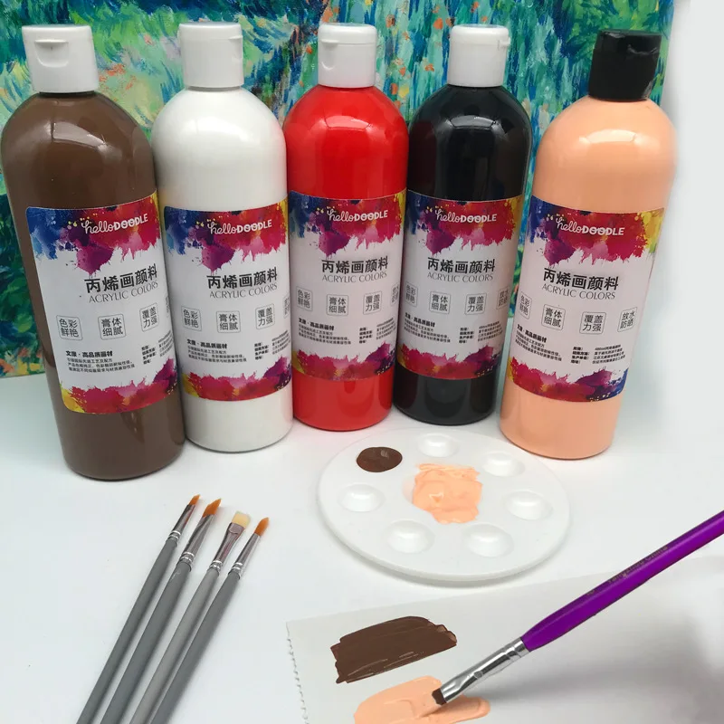 W&K 16 oz Large acrylic paint peinture acrylique maison pas cher on Canvas DIY Drawings Wall Painting for Kids