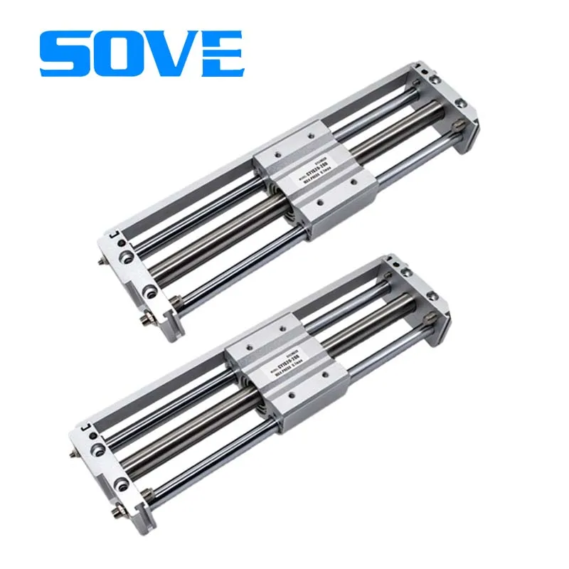 2024 trending Magnetically coupled rodless pneumatic air cylinder CY1SG/CY1S10/20/25/32/40-200-300-500-800X1000BZ