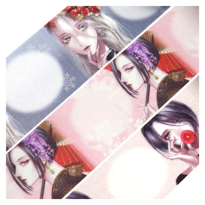 Japanese illustrated stationery anime paper washi masking tape