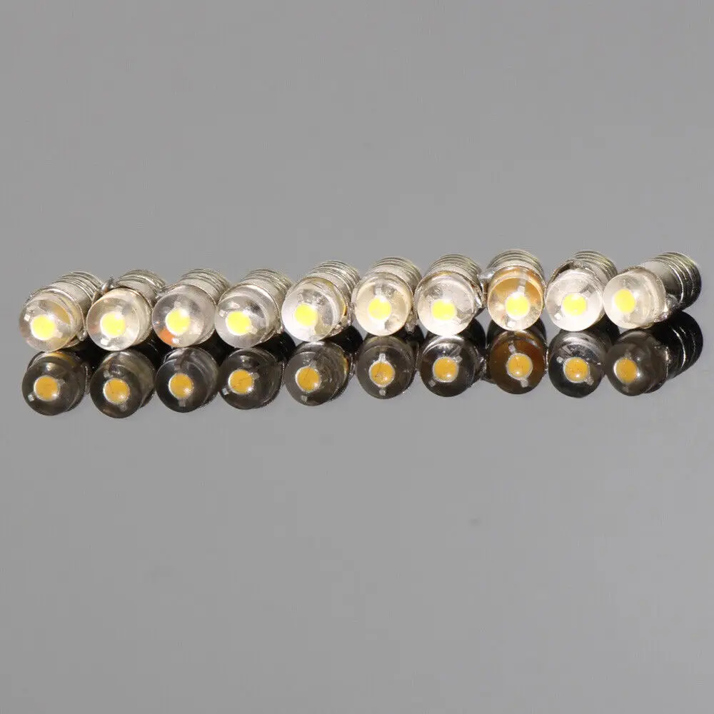 E5 Warm White/White LED 12V-14V Light Bulbs for Socket E5 E5.5 H0 Bulb Light Bulb (Warm White 3000K)