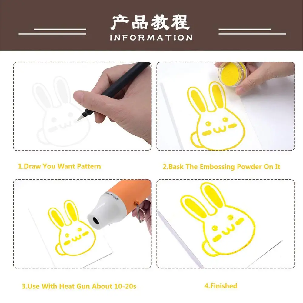 High temperature 350 degrees mini hot air pen for shaping polymer clay  heat gun