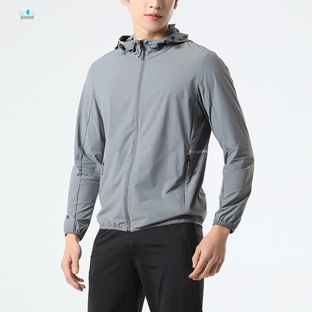 Wholesale New Arrival Sports Wear Custom Printing Zipper Quick-Drying Windproof Nylon Polyester Jacket For Men