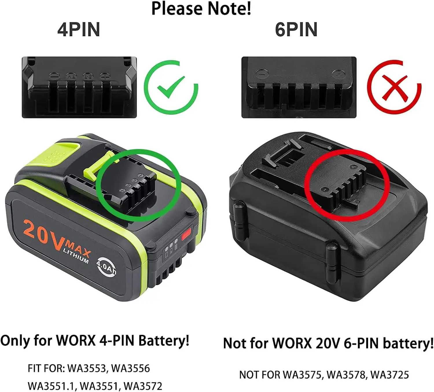 DM18Worx Adapter for MilK&Dewlt18/20V Batteries Convert for Worx 20V MAX WA3553 Power Share Lithium-ion battery