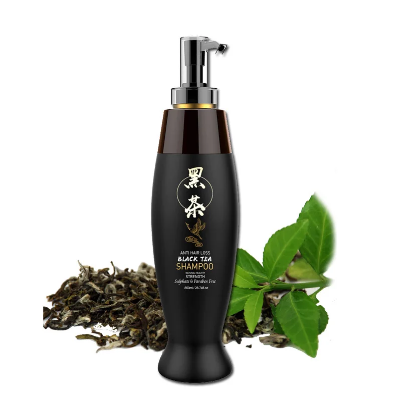 Black Tea Hair Shampoo Natural Hair Care Infused with Polygonum Multiflorum Extrat Sulfate Free Salt Free Paraben Free Salt Free