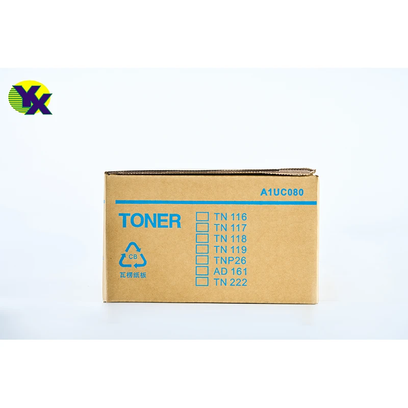 YX Factory Wholesale Copier Toner TN116 TN117 TN118 TN119 Compatible Konica Minolta Bizhub 195 215 235 7723 7719