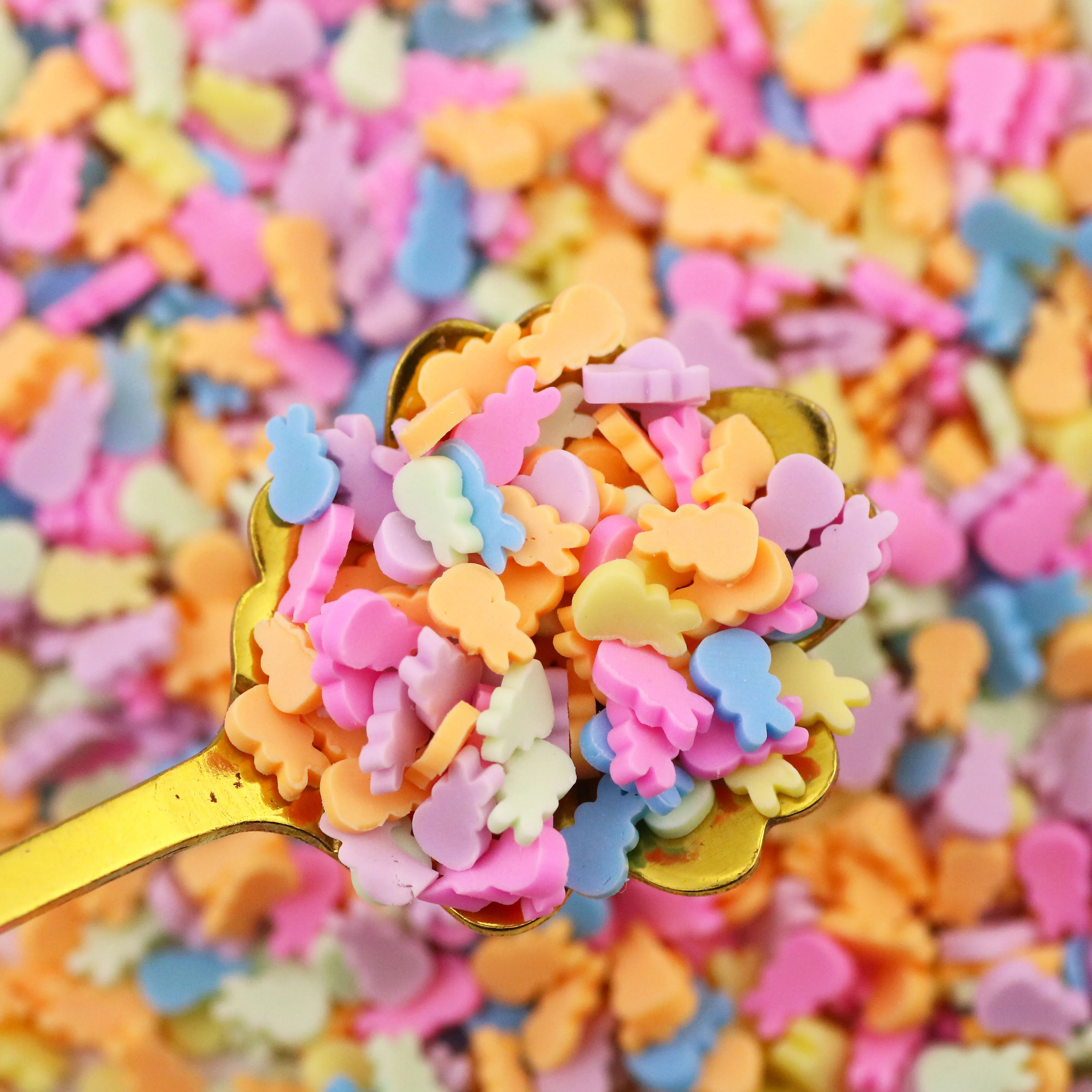 1 кг Пасхальной 5 мм полимерной глины светлый темный микс кроличьи глиняные Ломтики для украшения слаймов Высококачественная мода Сделай Сам дизайн ногтей