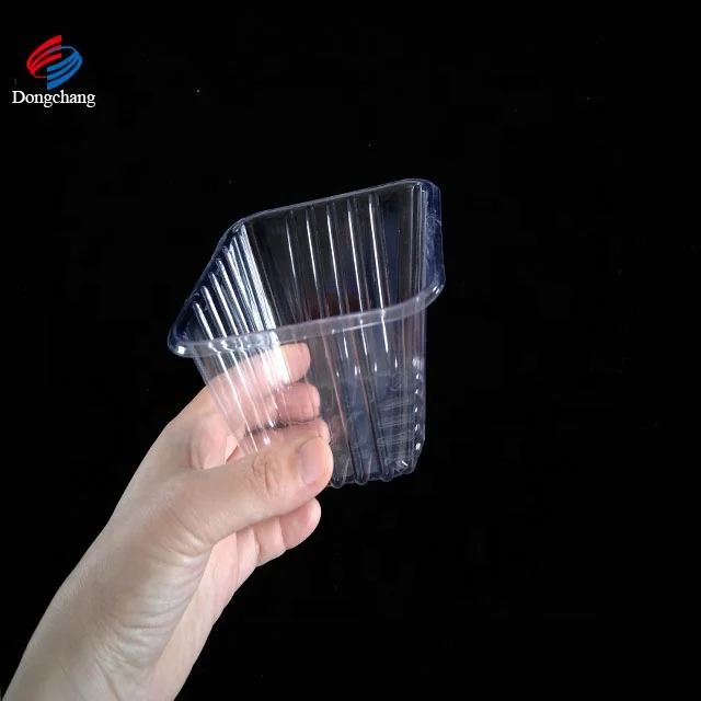 PET clear plastic blister food tray with dividers