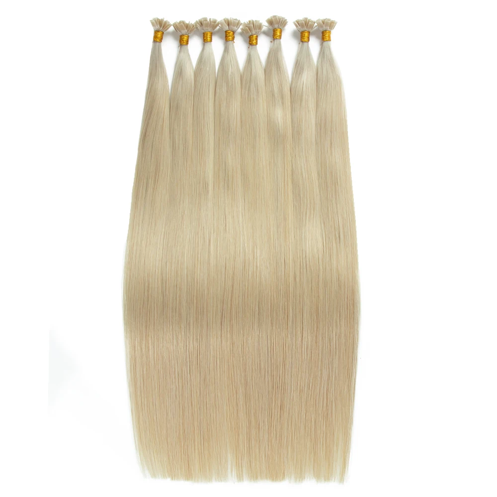 Double Drawn 100% Virgin Human Hair I V U Flat Tip Russian Keratin Flat Tip Hair Extensions