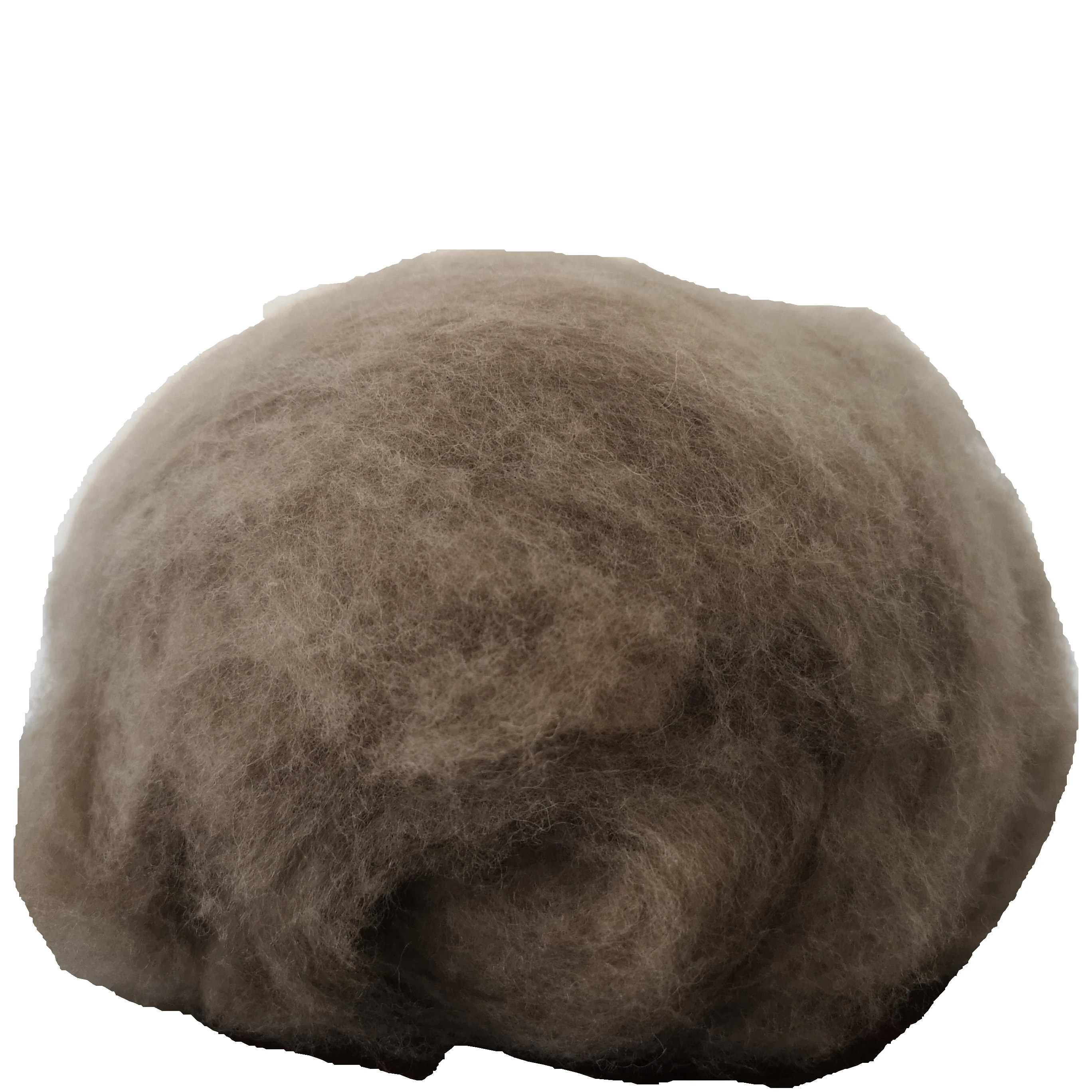 Carded and dehaired Raccoon hair Natural brown raccoon fiber Factory direct sales