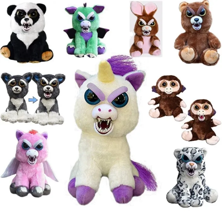 
Adorable Angry Toy Feisty Pet Brainless Brian Soft Plush Stuffed Triceratops for Christmas 