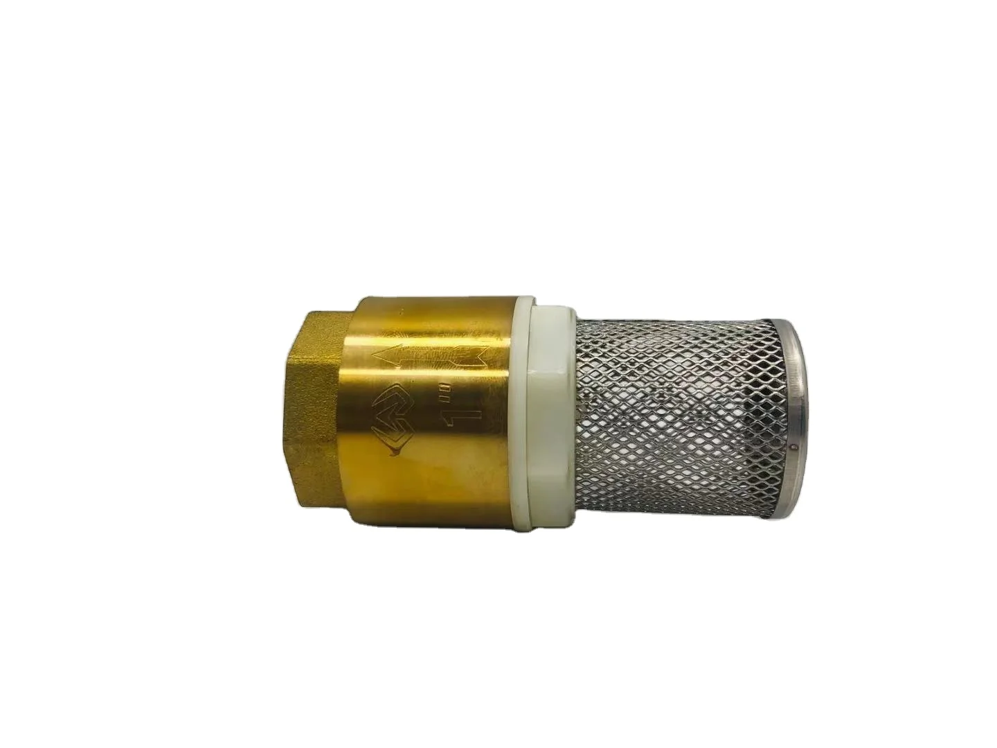 Brass foot valve  metal spring vertical check valve with  filter