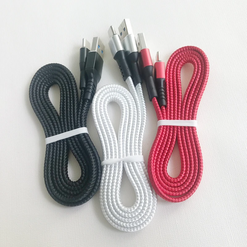 
New Design Repeat Cut Repairable Charging Cable Flat Wire USB Cable for Type-C Micro USB 