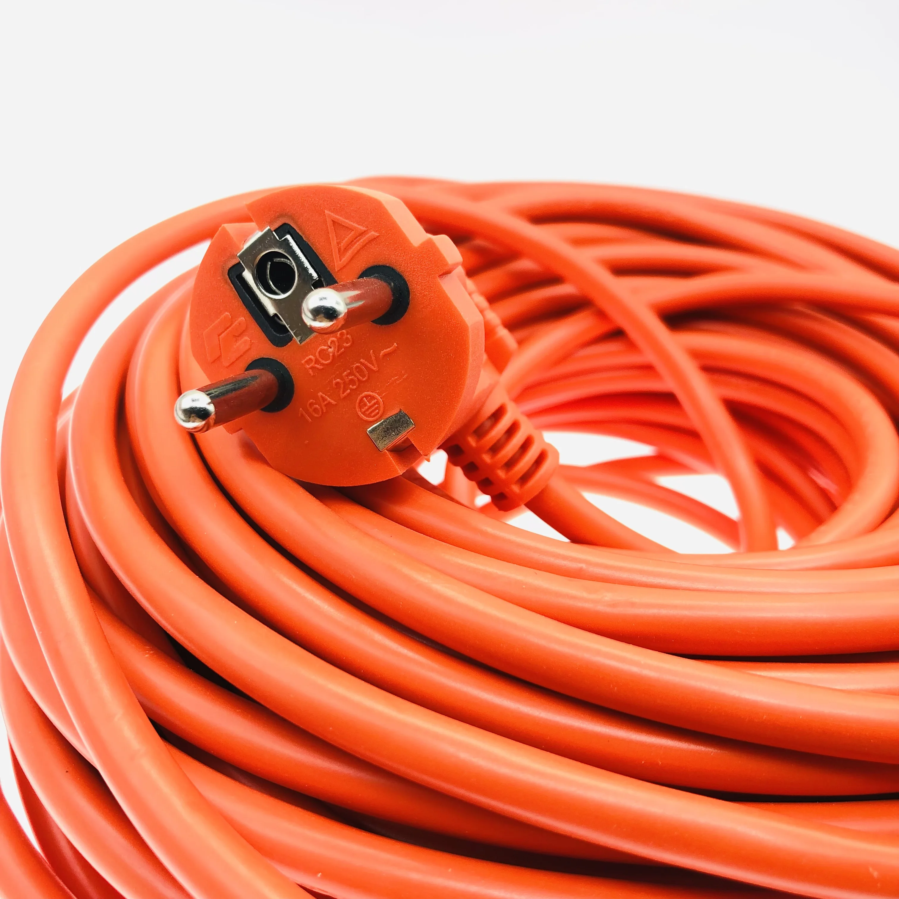 Indoor Use Orange European Standard Outlet Retractable Power Extension Cord With CE Approved