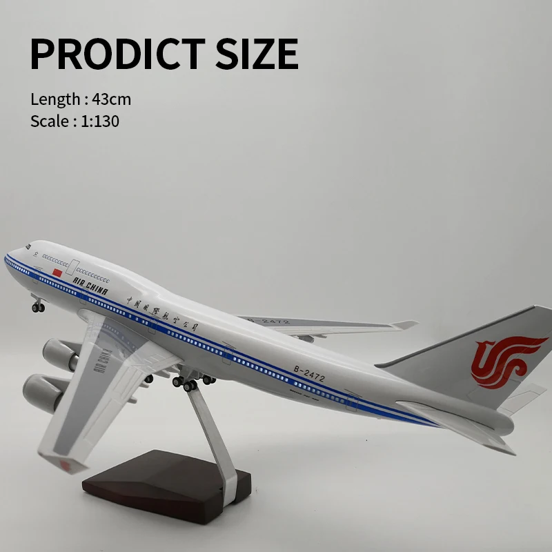 Boeing 787 Uzbek Airlines 1:130 Модель самолета с колесами огнями и звуковым управлением