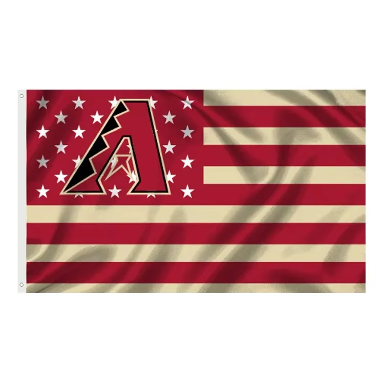 Custom International Events Sports 3x5ft Outdoor Baseball Banner Polyester Baseball Flags for Arizona Diamondbacks flag