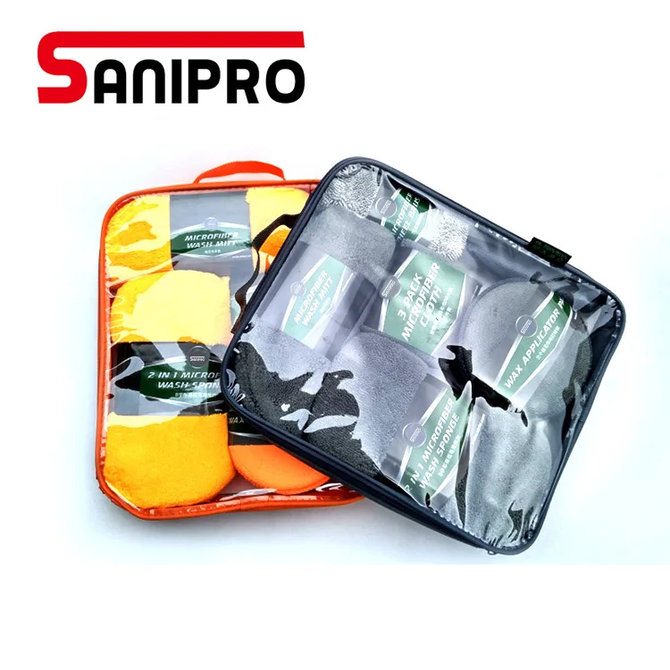 Sanipro мульти-функциональный мытья чистки автомобиля набор инструментов для автоматического Набор кистей 9 пакет автомобильное полотенце из микрофибры