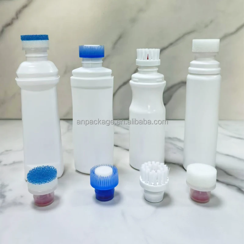 EcoFriendly HDPE матовый черно-белый лак для обуви с различными кисточками под заказ бутылка и кисть цвет упаковка для ботинок крем