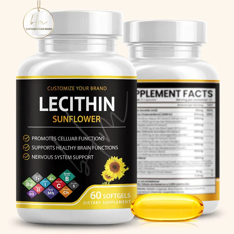 Lecithin Soya Softgel 500Mg 1000Mg Odm Oem Wholesale Lecithin Softgel