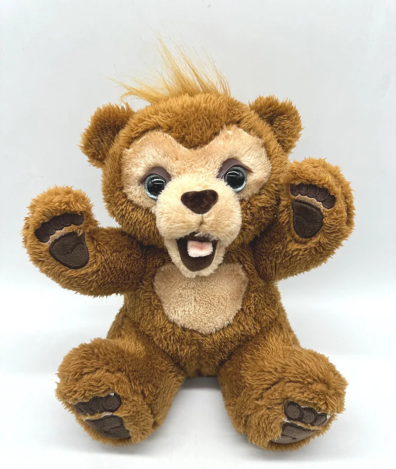 Little lion plush toy curious bear plush voice little tiger toy panda doll