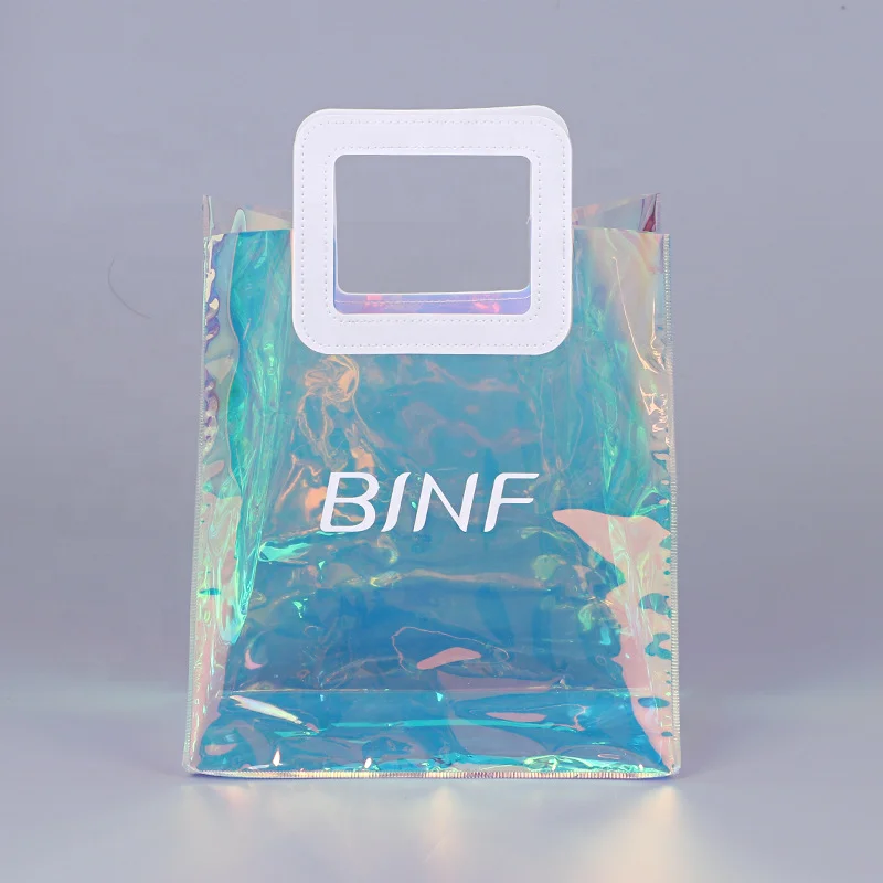 Wholesale Colorful Pvc Hand Bag Custom Logo Small Shopping Bags Fashion Gift Bags