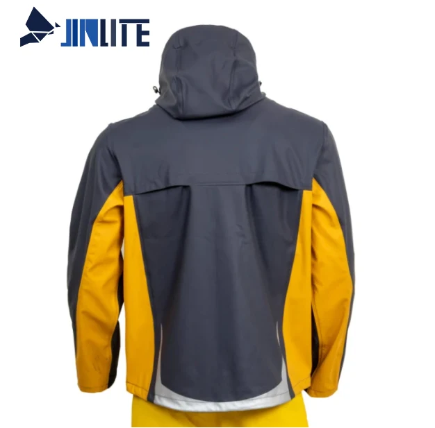 New Product  Fashion 220G Pu Jacket Waterproof Raincoat 100%Pu jacket with Seamless pocket