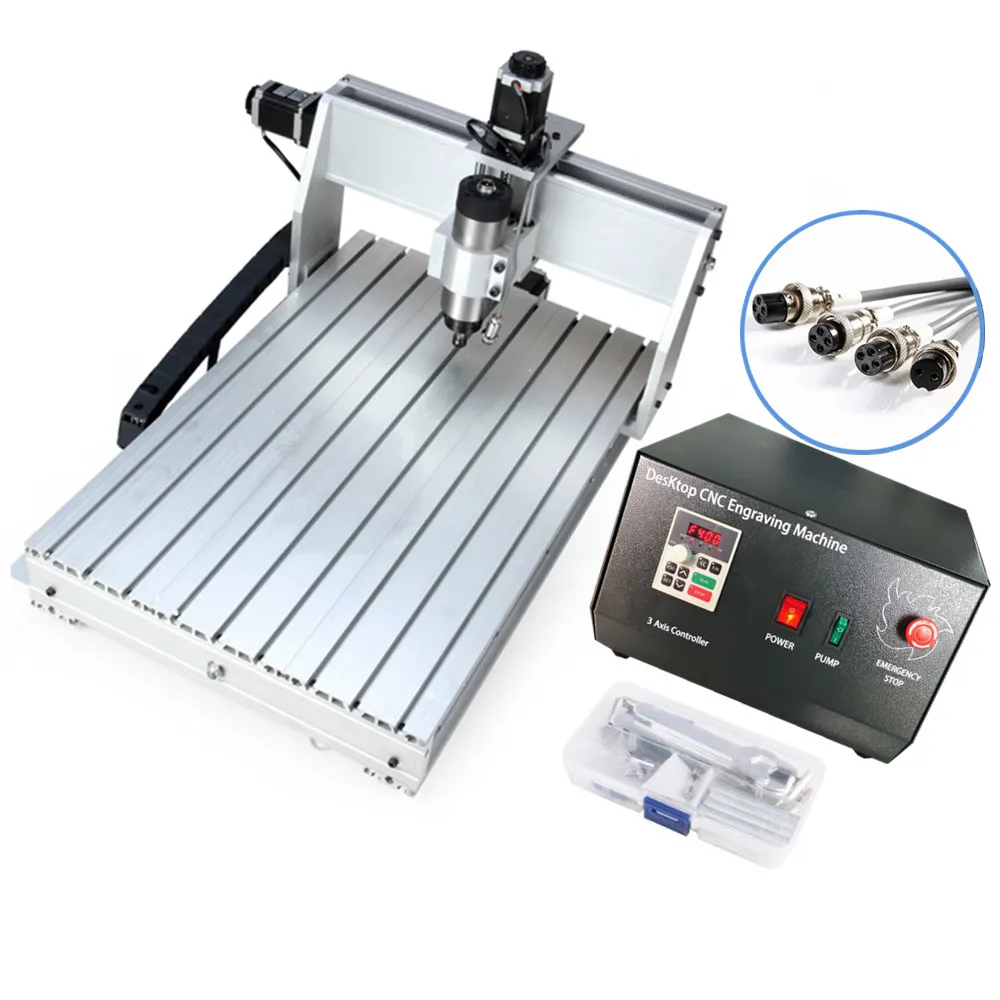 6040 2200W 4 axis CNC Router Engraving Machine with Ball Screw CNC Wood Metal Aluminum Copper Milling Mach3