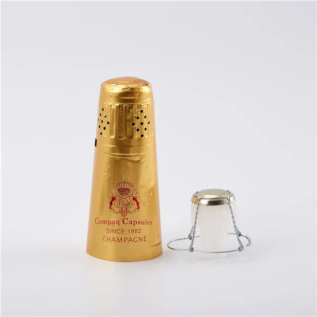 high quality plastic champagne bottle stopper with wire cage for sale