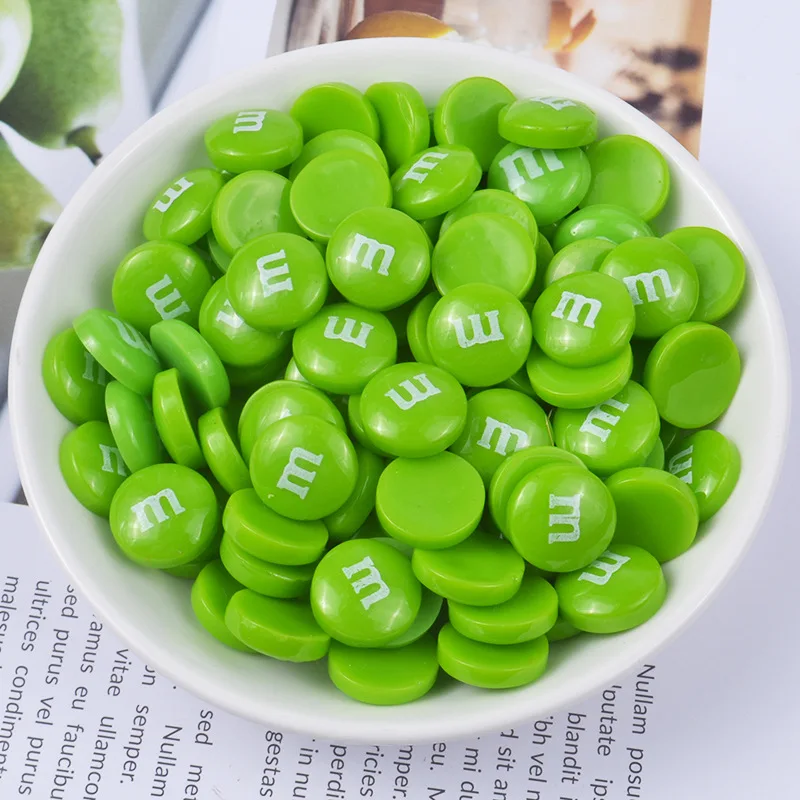 Популярные Забавные милые кабошоны для украшения телефона из смолы M Beans Kawaii с плоской задней стороной крем