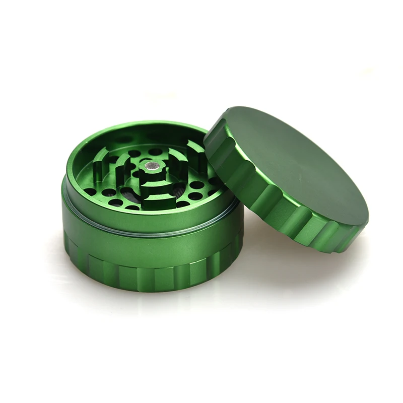 Green 4 layer Metal Herbal Smoking Grinders Herb Tobacco Grinder Metal 62mm Smoking Accessories