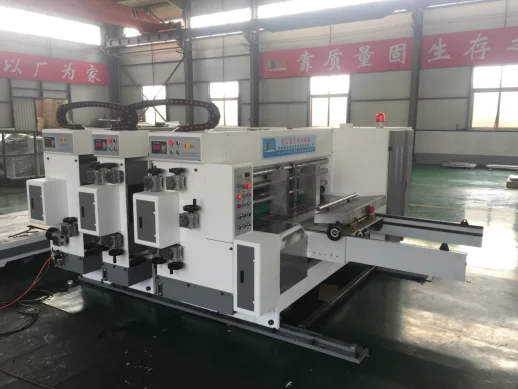 mini automatic flexo printer slotter with stacker machine / mini printing machine / box printing machine