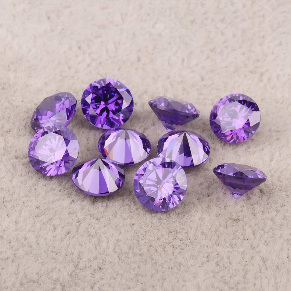 High Quality Brilliant Cut 1.5mm Cubic Zirconia 1mm-3mm Amethyst Various Available Heart Orange Yellow Green Pink Peridot