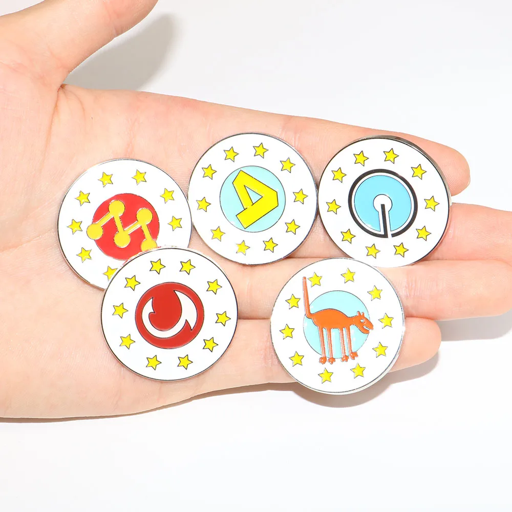 Design Custom Cute Funny Lucky Heart Star Logo Metal Hard Lapel Enamel Pins Badges For Party Costume