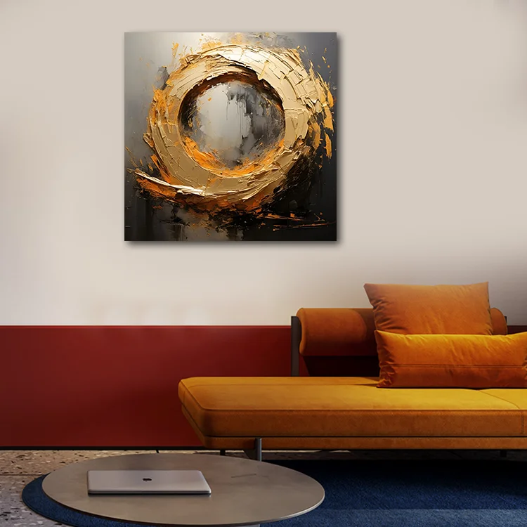 Hot Sales Handmade Oil Painting Abstract  Texture Wall Art Framed Painting Ready To Hang For Home Hotel Decor