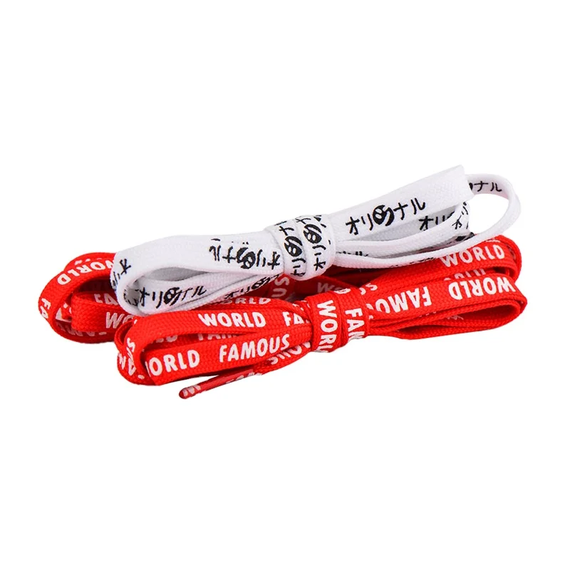 Wholesale wide shoe laces custom shoelaces printed shoe strings for sneaker and converse shoe