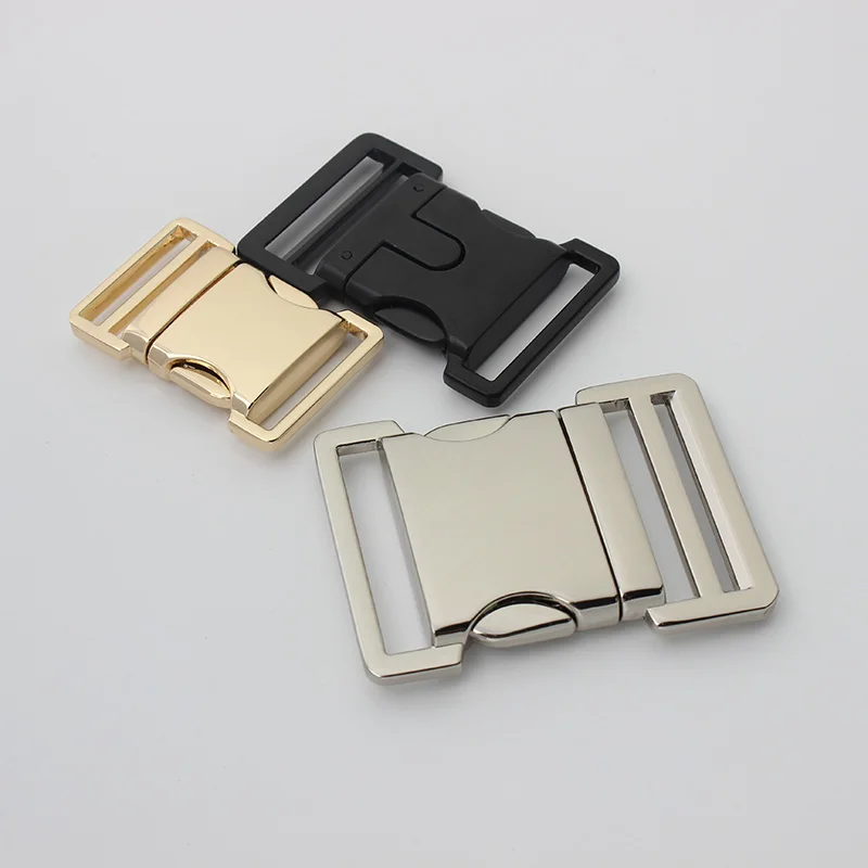 10mm 25mm 38mm Black Metal Adjustable Belt Quick Side Release Clip side  Buckle for Dog collar