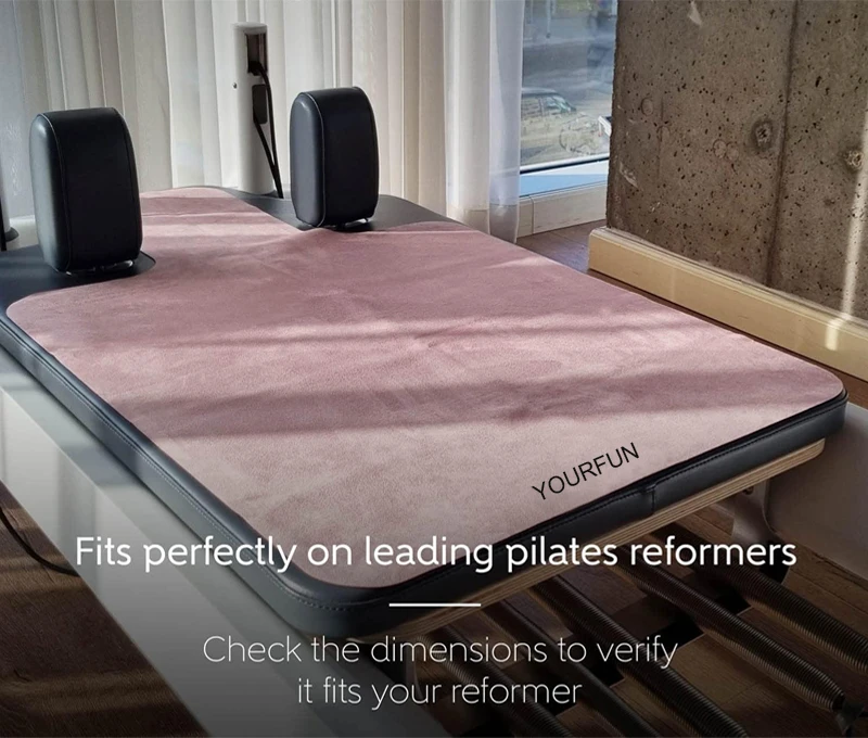 Rubber Reformer Pilates Mat Printed Suede Fitness Anti-slip Portable Folding Pilates Reformer Towel For Pilates Reformer