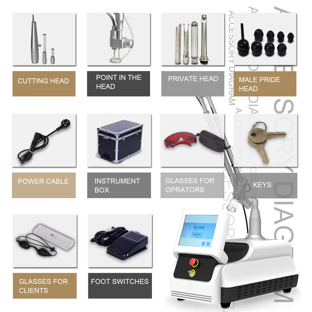 60w co2 fractional laser 4D skin scar/stretch marks removal skin resurfacing vaginal tightening beauty machine with ce