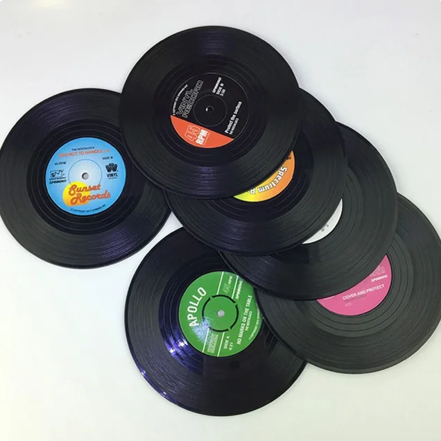 Table Kitchen Accessories Anti-slip Coffee Coasters Music Drink Mug Cup Mat