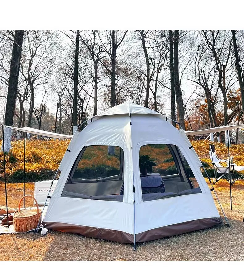 High quality outdoor Big Capacity  Waterproof Windproof Automatic Camping Tent with UV Protection