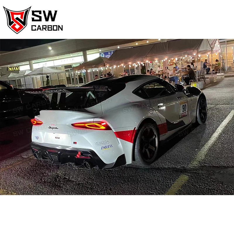 Carbon Fiber Vol Style Rear Spoiler for Toyota Supra GR A90 A91 MK5 MKV Trunk Lip Rear Splitter Diffuser Body Kit