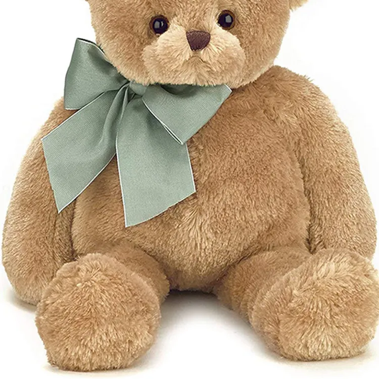 Wholesale customized baby soft stuffed toy doll skin gift light plush animal brown teddy bears