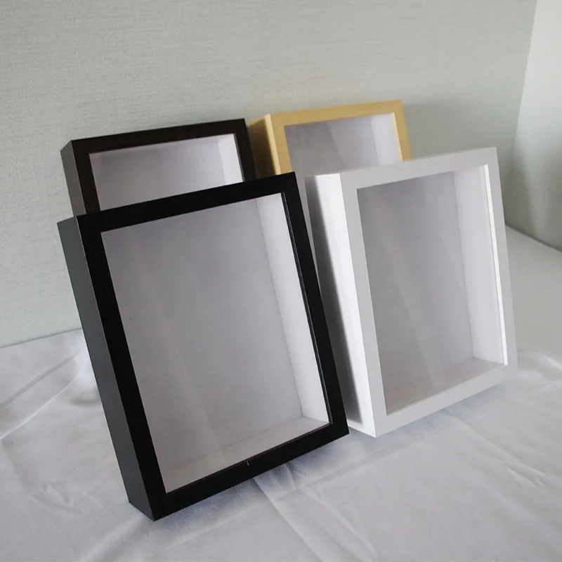 New Promotion Hot Style 3d Shadow Box White Black Box Frame A4 White Black Shadow Box Frame