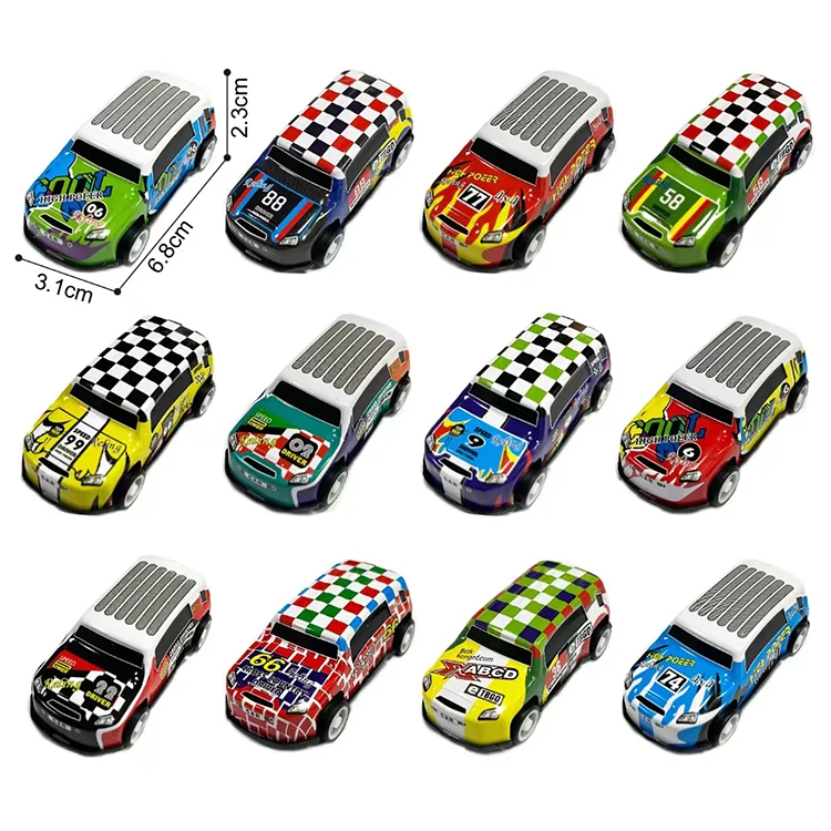 6.8CM Series Iron Alloy Pull Back Racing Car and Off-road Vehicle Series Toys For Kids