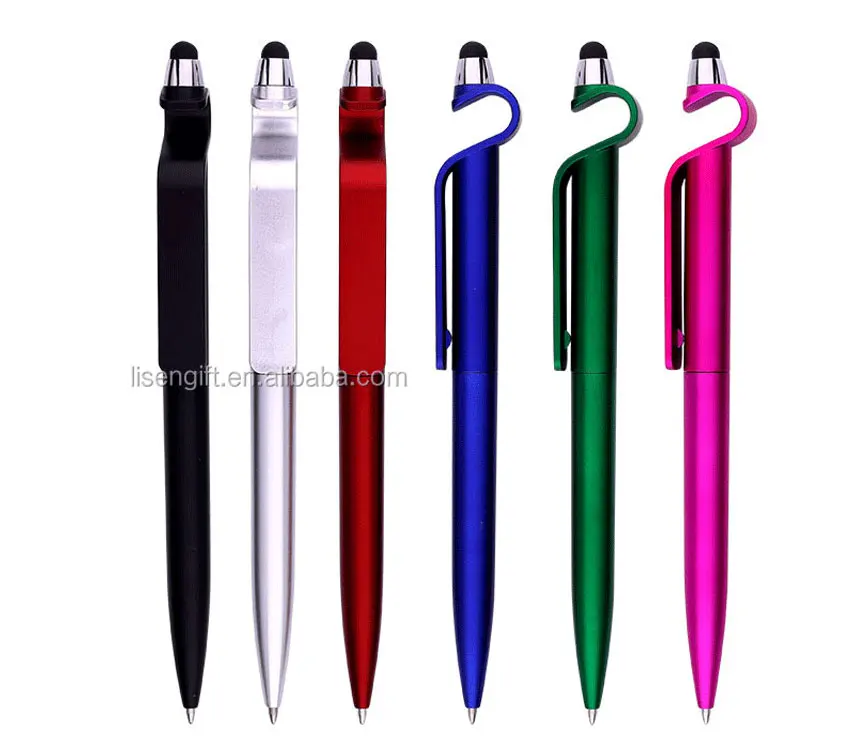 custom logo Hot selling phone holder with pen touch,phone display stand ballpoint ball pen (60456328400)