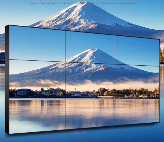 24/7 Indoor Video Wall 700 nits LED Backlit 49 55 inch Splicing Screen Tv Display Wallmount Narrow Bezel 0.88mm LCD Video Wall