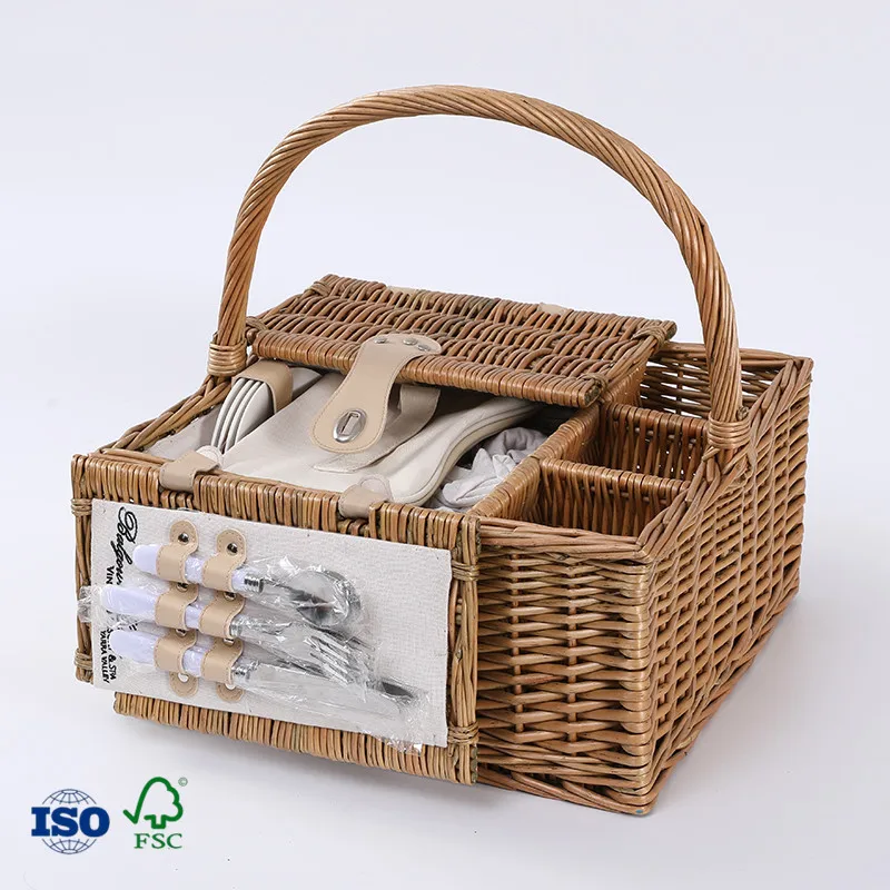Корзина для пикника на заказ набор плетеных