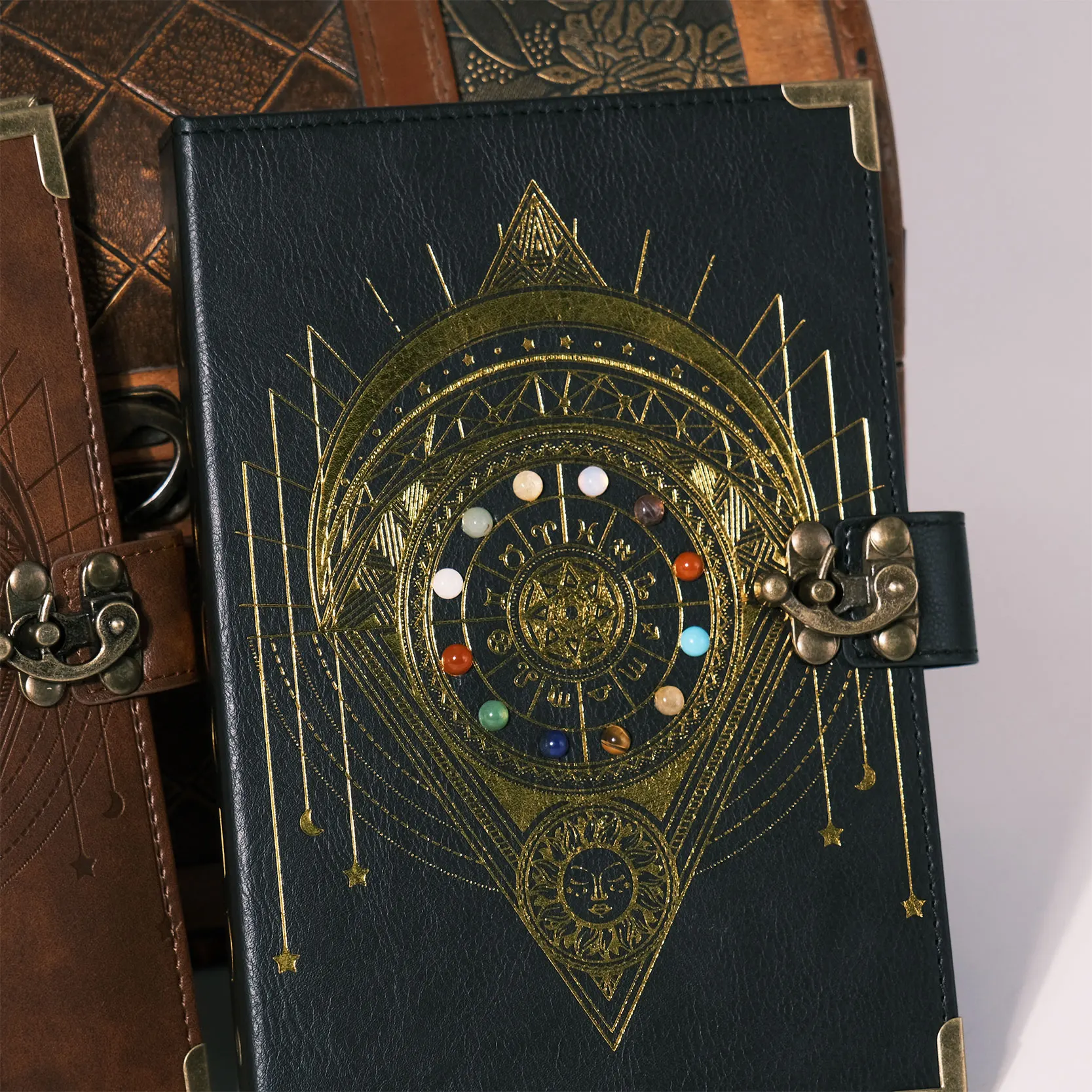 Personalized mens graphing unicorn grimoire gold happiness in bulk journal notebook